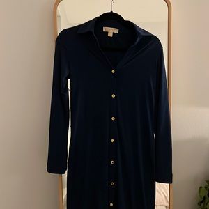 Navy blue Michael Kors shirt dress